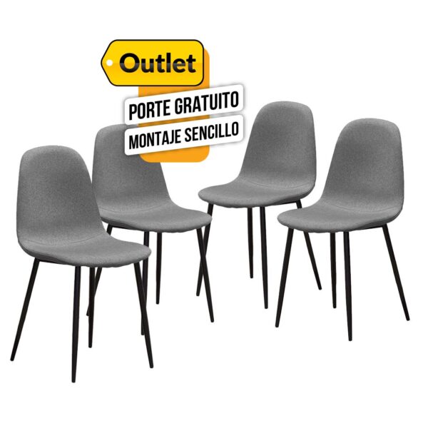 Conjunto de Sillas Black Neiva (4 unidades) Conjunto de Sillas Black Neiva (4 unidades)
