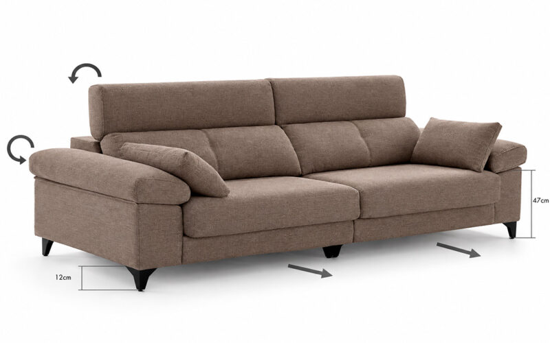 Sofá Madison PRO - Cabezal italiano - Pata alta - Imagen 6